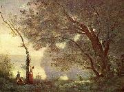 Jean-Baptiste Camille Corot Erinnerung an Mortefontaine oil painting picture wholesale